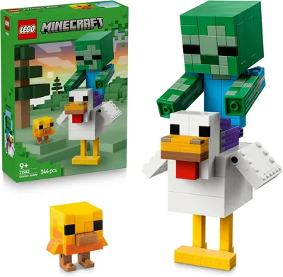 LEGO Minecraft Hühnerreiter - Baukasten für Videospiel mit Zombie-Baby, Huhn und Küken - Fanartikel