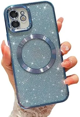 Funda de Teléfono de Purpurina de Lujo para iPhone 12 con MagSafe - Mejor Oferta