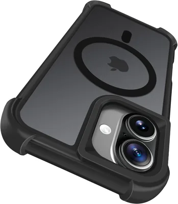 Etui Magnetyczne ivoler dla iPhone 17, 6.3" (Norma Wojskowa), Matowe, Cienkie, Czarny - Best Deal