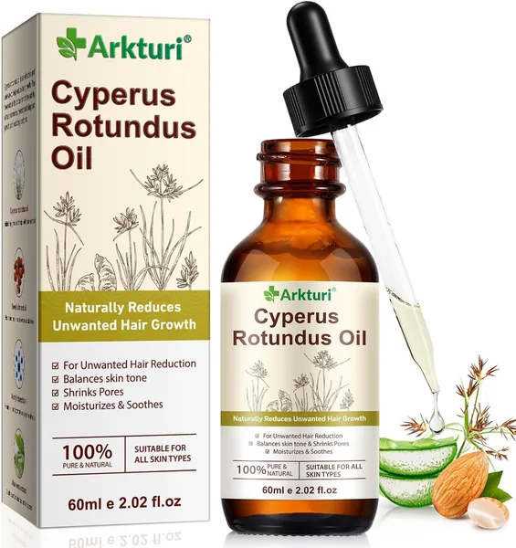 Aceite de Cyperus Rotundus 60ml - Reducción del Crecimiento del Cabello - 40% Descuento