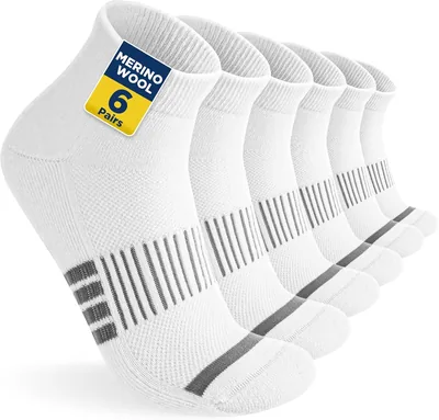 Niofind Merinosokken voor Mannen en Vrouwen, Ademende kwart sneakersokken, Wolsoeken, Lijnen loopsoeken, Kort sport