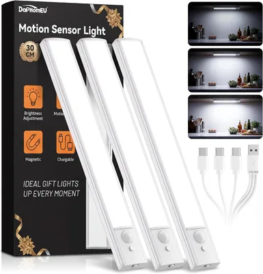 30CM Rechargeable Under Cabinet Lights 3 Pack