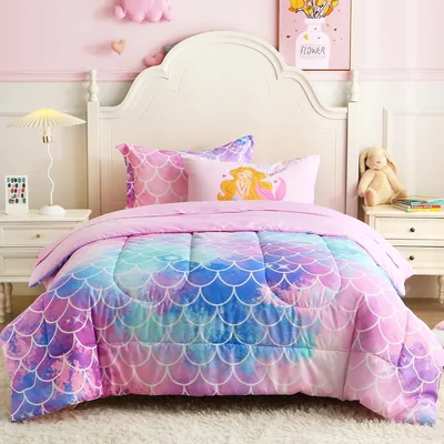 LaSoftan Kids' Mermaid Twin Comforter Set 10% Off