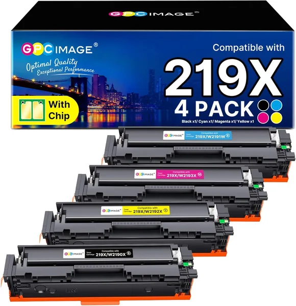 GPC IMAGE 219X Toner Set Compatible with HP Color LaserJet Pro 3302fdwg