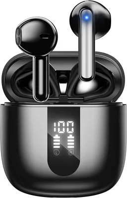 JBES Bluetooth Headphones, Cuffie Stereo In-Ear con Microfono Integrato, 60 Ore di Autonomia, Cancellazione del Rumore