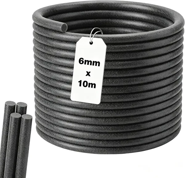 Dshunnc 10m Fugenf llprofil 6 mm PE Rundschnur Wasserfest Alterungsbest ndig Dichtschnur f r von Fugen an W nden T ren Fenstern und Decken
