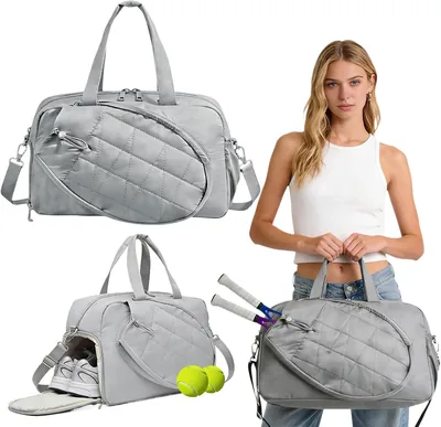 Bolsa de Tenis Impermeable para Mujer y Hombre, Mochila para Raquetas de Padel 2 en 1
