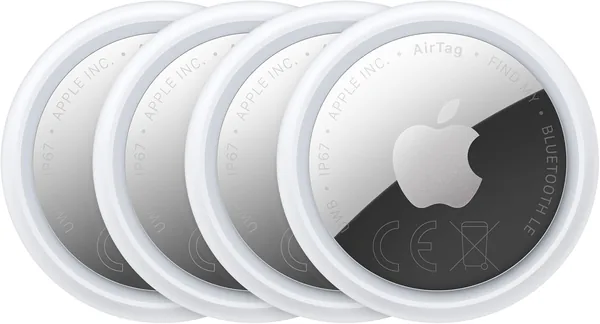 Apple 4 Pack AirTags (2e Gen) : Localisez vos objets rapidement ; Fixation facile avec iPhone