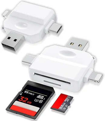 Rantuia Lector de Tarjetas SD 3 en 1, USB, USB-C para iPhone & Cámara | Descuento del 35% (MXN 129.00)