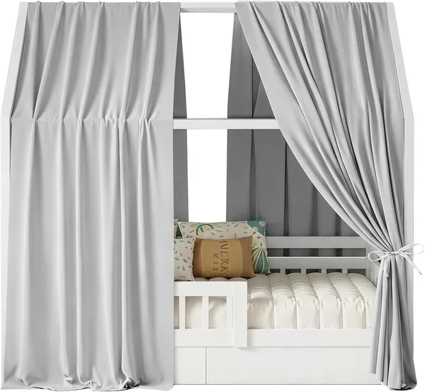 Canopée Wapasezyar pour lit bébé 2 packs Muslin - Décor de chambre d'enfant Rêve Ciel