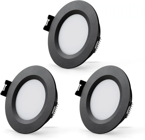 Sanyoung 3er Set LED Einbaustrahler 12V, 3W Alu LED Spot 12V Dimmbar 3000K Warmwei