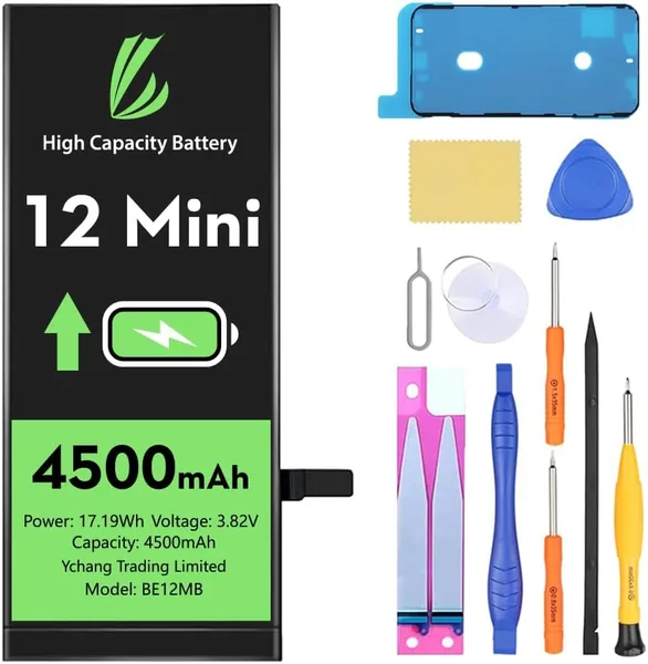 LL TRADER iPhone 12 Mini用バッテリー 4500mAh 高容量 リチウムイオン電池 修理ツール付き 2026年新モデル