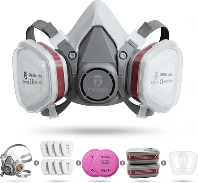 FWYYHT Staubmaske mit 6001 und 2097 Filter, wiederverwendbar, Atemschutz, feiner Staub gegen Staub, Gase, Sprühmittel - Best Deal