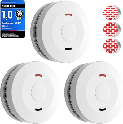 Smoke Detector with 10 Year Battery & Stronger Magnetic Holder