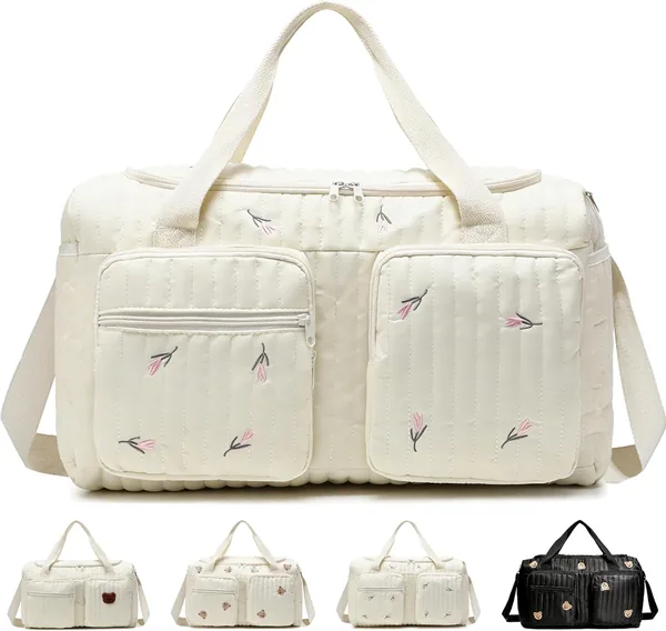 Bolsa de Pañales para Viajes YOUYIKE, Bolsa del Hospital, Bolsas de Fin de Semana para Mujeres, Portátil y Ligera para Viajar, Acampar, en Casa o Ir de Compras
