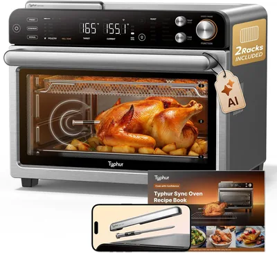 Sponsored Ad - Typhur Sync Air Fryer Oven, Smart AI Wireless Probe, 360° Turbo Convection | 12‑in‑1 