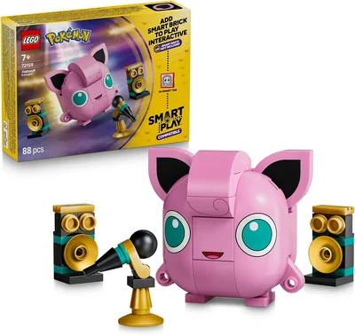 LEGO Pokémon SMART Play: Jigglypuff w koncercie 72159 | Interaktywna zabawka z figurką Pokémona z klocków, zestaw kompatybilny