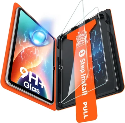 TAURI 2er-Set Tempered Glass für iPad A16 (2025/2022) 11 Zoll mit Staubfreiem Montagehilfeset, 9H Glas Schicht