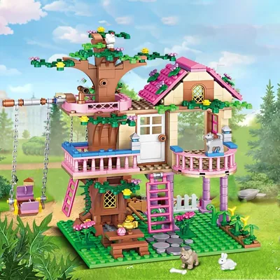 Blocos de Montar Construção Casa na Árvore - Brinquedo Infantil (504 Peças) - Melhor Preço