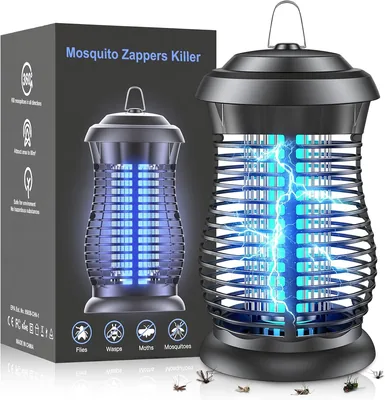 Repellente per Zanzare Elettrico, Lampada 4200V 20W UV, Impermeabile IPX6 360°, Cacciatore Elettrico di Zanzare