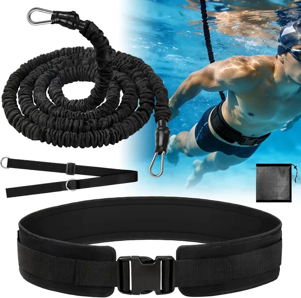Ceinture de natation élastique Vexyra 2,5-7,5 m pour adultes et enfants, latex naturel avec large p