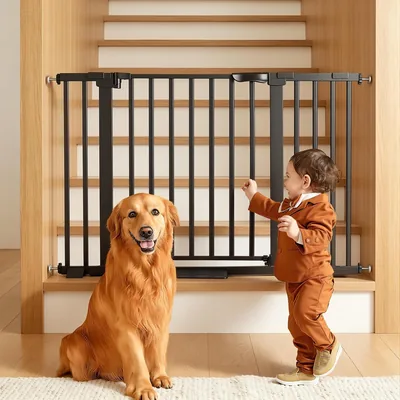 MOXIMX Puerta de Seguridad para Bebés y Mascotas, 76-125 cm