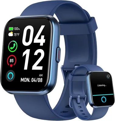 Smartwatch Men Women 1.85 Inch HD Screen Fitness Watch with Phone Function, 120+ Sports Modes IP68 Waterproof