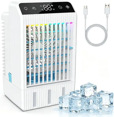 CoolerPro Portable AC Mini Fan Evaporative Cooler 1000ML Tank