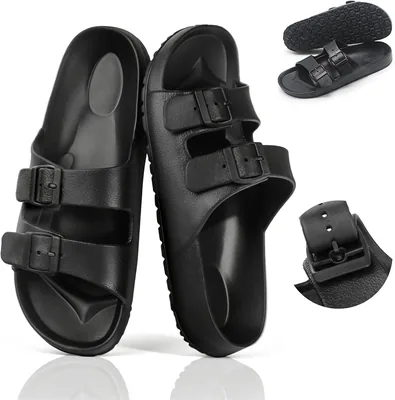Sandalias Hombre GALASALA de EVA, Chanclas Antideslizantes de Secado Rápido con Hebilla Ajustable y Suela Gruesa