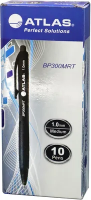 Atlas Retractable Ball Pen 1.0 mm, Smudge-Free Ink
