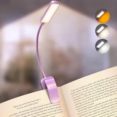 Glocusent Book Light - 13 LEDs, 3 Colours, 5 Brightness Levels