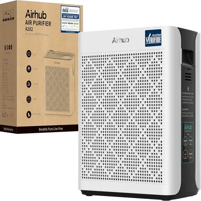 HEPA Air Purifier with AQI Sensor - Washable Filter