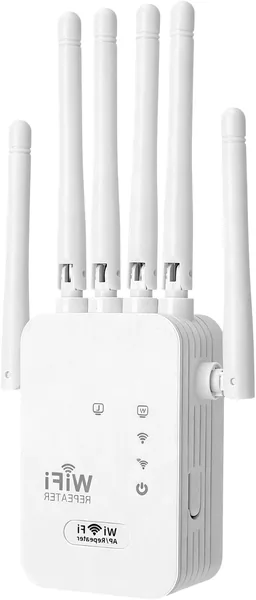 Repetidor WiFi Largo Alcance Amplificador Se al WiFi 300Mbps con 4 Antenas, Puerto Ethernet