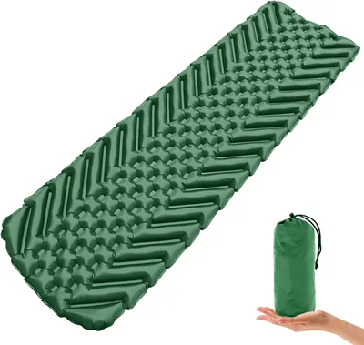 Sundom Schlafmatte Camping Outdoor Ultraleicht Schlafmatte Aufblasbar Wasserdicht Faltenbares Luftkissen Kompaktpackung