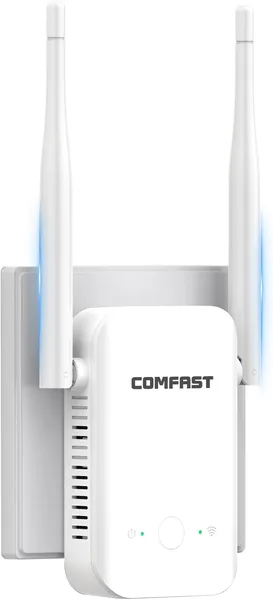Repetidor WiFi COMFAST N300Mbps con Antenas Externas para Amplificar la Señal en Casa y Oficina