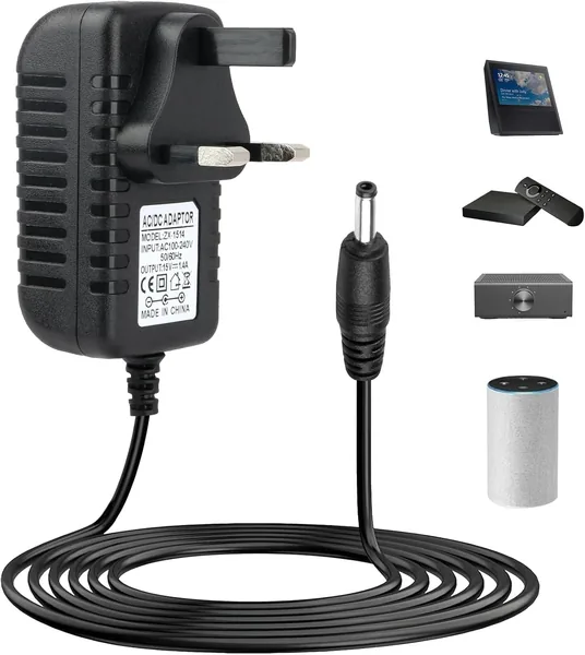 21W 15V 1.4A Power Adapter Charger for Alexa Echo 1st/2nd Gen, Echo Plus 1st Gen, Echo Show 1st Gen