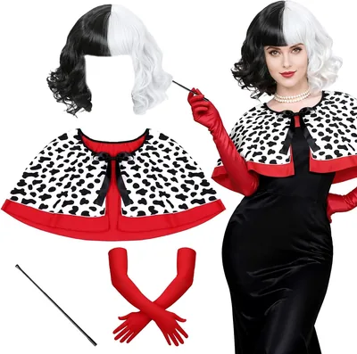 4Pcs Dalmatian Villain Costume Set Best Deal