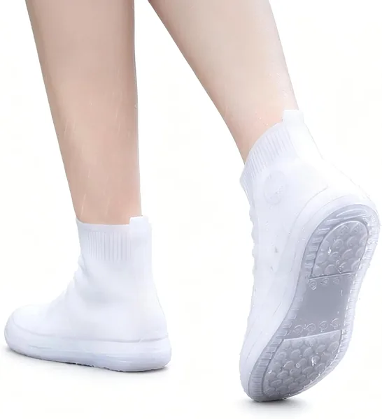 Cubierta Impermeable para Zapatos Hombre y Mujer, Protector Antideslizante para Lluvia, Resistente al Desgaste, Reutilizable Plegable