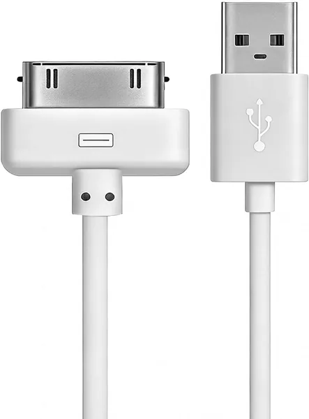 YANAJIAJIA 30 Pin USB Sync and Charging Data 1 Pack Charging Lead Compatible with iPhone 4 4S iPad 1 2 3 iPod Nano and Touch Old iPad Charger Cord Data Sync Wire White