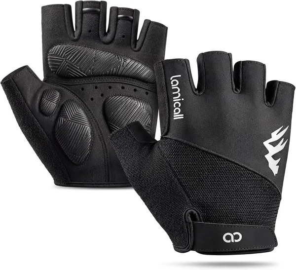 Lamicall Bike Gloves for Men Women - Anti-Slip Shock-Absorbing Pad