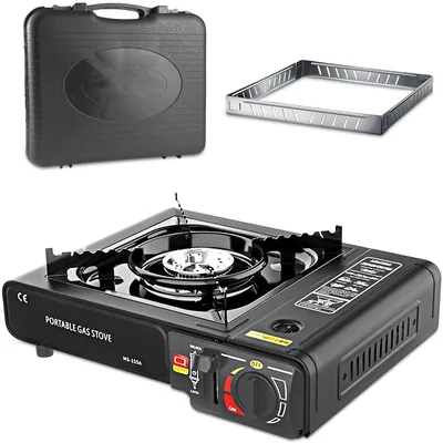 Windproof Gas Camping Stove Portable with Carry Case