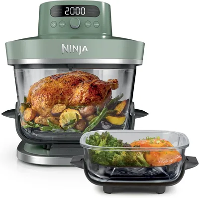 Air Fryer Ninja CRISPi PRO XL, 5 Funciones de Cocina Preestablecidas, Bolas de Acero Inoxidable LimpiasCrisp de 5.7 y 2.3 pulgadas con Tapas de Almacenamiento, Mejor Oferta