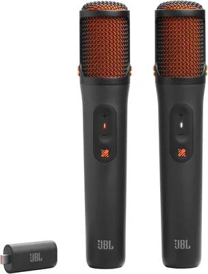 JBL EasySing Mics : 2 Microphones Karaoké Sans Fil avec IA, Suppression Vocale en Temps Réel et Adaptateur USB-C PartyBox, Noir | Offre