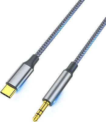 Cavo AUX a USB C, Cavo Audio USB C a Jack 3.5 mm, 1.2 m, Nylon Compatibile con Samsung Galaxy S21 - Miglior Prezzo