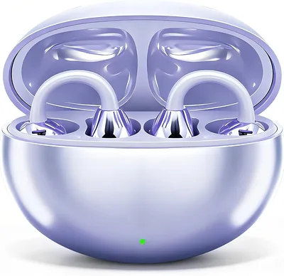 Cuffie a Conduzione Ossea PTHTECHUS, Auricolari Aperti a Clip, Earbud Bluetooth Sportivi