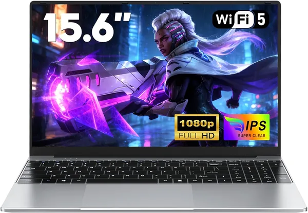 NAIKLULU 15.6 Inch Budget Gaming Laptop i5-7Y54 Processor (1.2 to 3.2 Ghz), 16GB RAM 512GB SSD