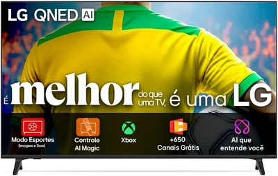 TV Smart 4K 55" LG QNED73 Portal de Games Processador AI α7 Gen8 Upscaling 4K Google Cast Integrado Controle AI Magic W - 27% de Desconto
