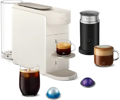 Nespresso Vertuo Up Coffee Machine with Milk Frother, White | Coffee and espresso maker by De'Longhi