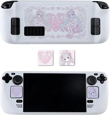 CasosexploreLab Protective Cover for Steam Deck OLED/LCD, Kawaii Pink Angel Design, Best Deal