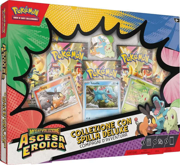 Pok mon: Megaevolution Adventure Companions - Heroic Rise of the Pok mon TCG Deluxe Badge Collection